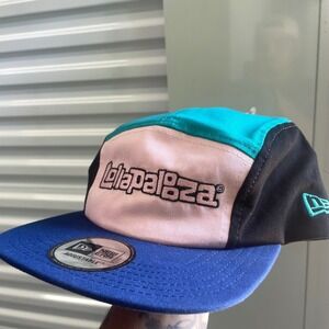 New Era Lollapalooza 5 Panel Camper Hat Colorblock Pink Teal Blue Adjustable Cap